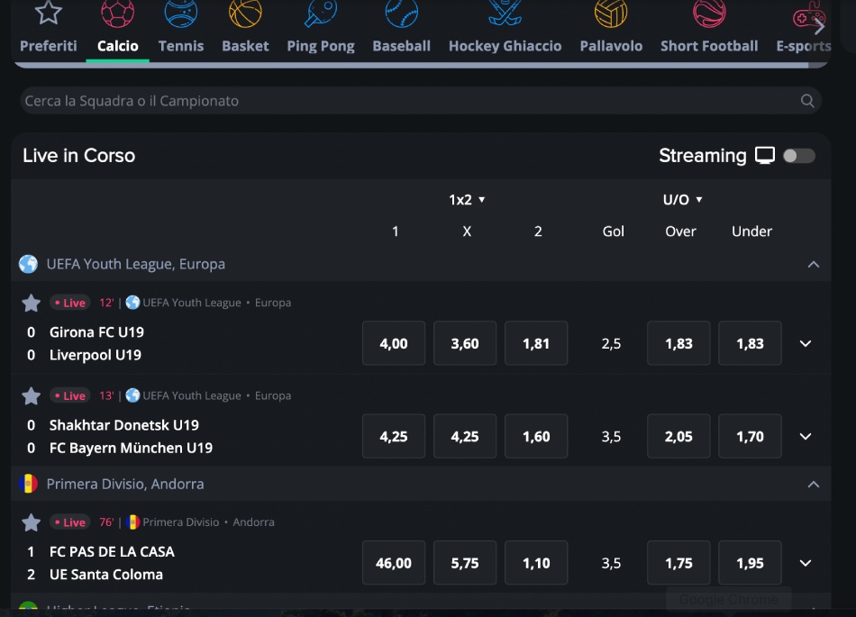 Excitewin e Scommesse Sportive